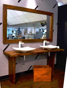 Умывальник "Глория" на 2 раковины с зеркалом  фото 1168