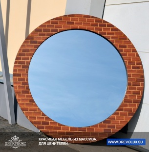 Зеркало круглое из Лимбали фото 846