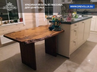 Стол для кухни, приставной из Карагача фото 879