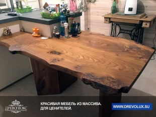 Стол для кухни, приставной из Карагача фото 877